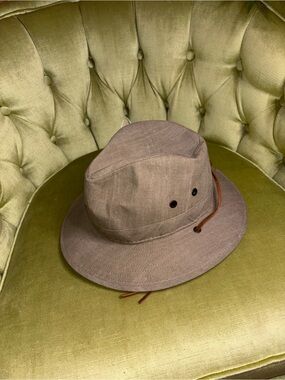 Orvis Aussie Canvas Wide Brim Safari Hat Brown Fishing Mens One Size